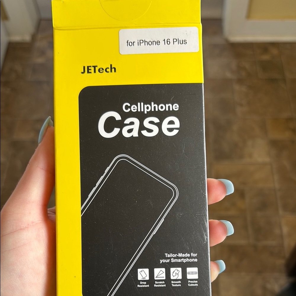 Black Cellphone Case for iPhone 16 Plus